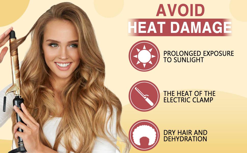 Coconut Heat Protection Spray and Rosemary Hair Growth Oil - Moisturize Detangling Brush Natural Ingredients Split Ends Thermal Protectant