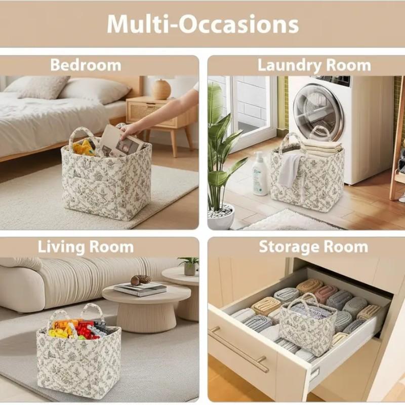 Versatile Car Storage Basket – Durable & Space-Saving Organizer for Car, Home, and On-the-Go | Perfect Valentine's Day Gifts & Basket | Use as Picnic Bag, Mom Bag, Toybox, or for Clothes & Books | Collapsible Handle Reusable Grocery Shopping Bags