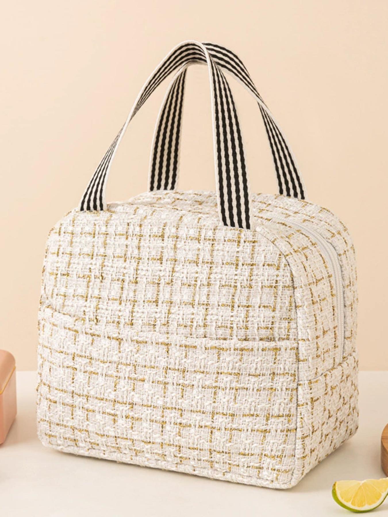 Large Capacity Insulated Lunch Bag, Thickened Food Container Bag, Commuter Bento Box, Picnic Bag, Thermal Meal Pouch