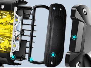 Nilight LED Pods 2Pcs 6.5 Inch 120W Yellow Flood Spot Combo Triple Row Driving Lamp Roof Bumper Off Road LED Work Lights Bar for Van Camper Wagon Car Pickup Golf Cart ATV UTV SUV Truck Boat 4x4