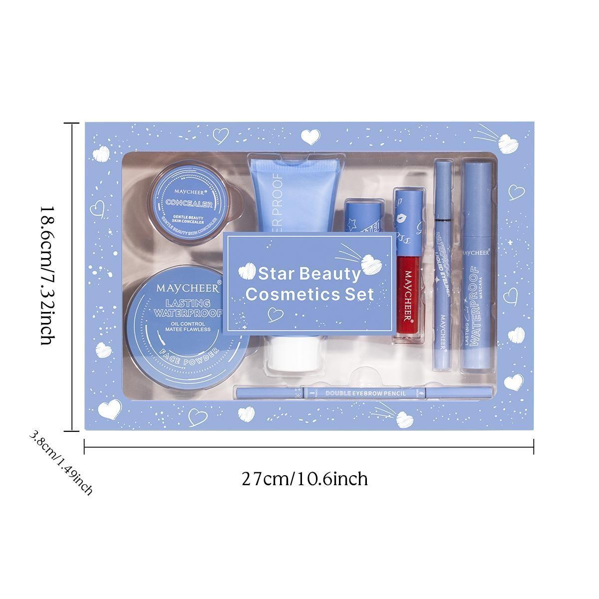 All-in-one full-face makeup gift set, Cosmetic, 8-piece makeup collection, creates a natural, three-dimensional look, long-lasting wear, easy to handle for multiple occasions, suitable for beginners, a daily essential versatile mak