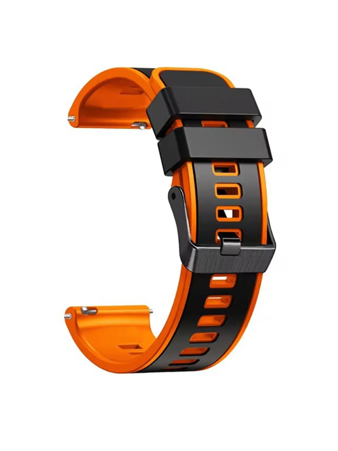 22mm Soft Dual-Color Silicone Strap, Breathable Sweat-Resistant, Adjustable Replacement Band, Smart Watch Straps for Huawei, Xiaomi, Suunto, Garmin, Amazfit, Zeblaze, Tic Watches, Smartwatch Accessories