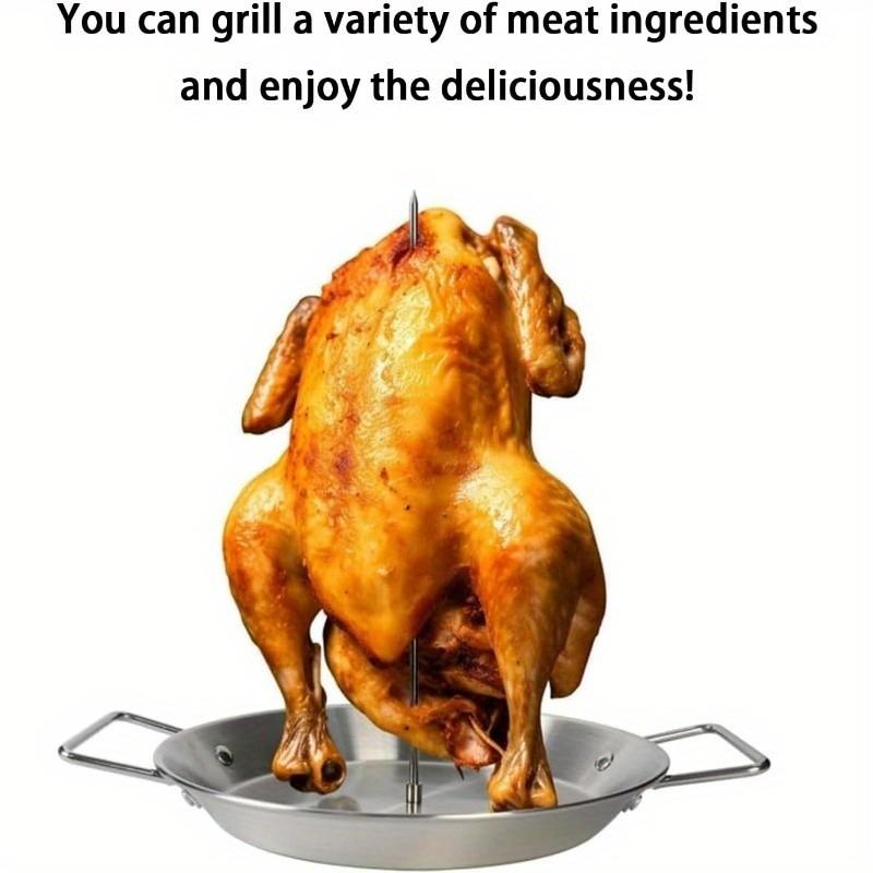 Stainless Steel BBQ Grill Set, Includes 3 Detachable Skewers and 2 Cleaning Brushes, Ideal for Home Kitchen, Outdoor Grilling, Family Activities