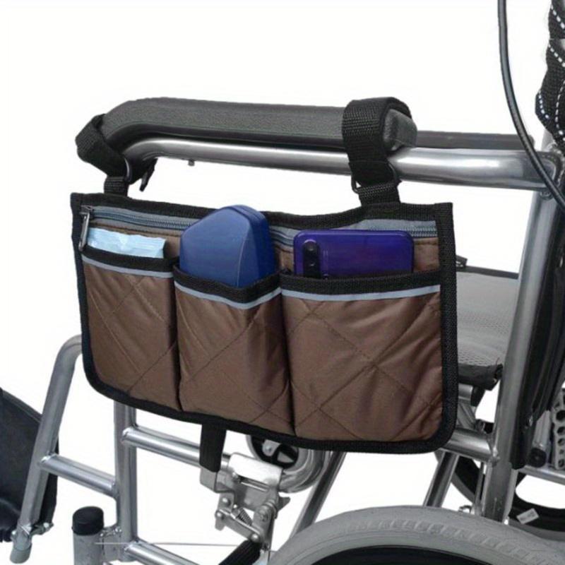 1pc Walker Electric Scooter Wheelchair Armrest Side Storage Bag Seat Armrest Storage Bag