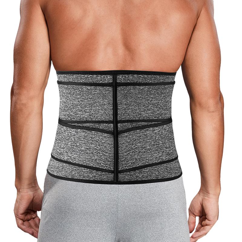 CATTIBOR Men Zipper Sauna Waist Trainer Cincher,Men Neoprene Workout Corset With Adjustable Hook & Eyes,Men & Women Trainer GYM Fitness Shapewear Sport Belt,Men Sportwear Polyster