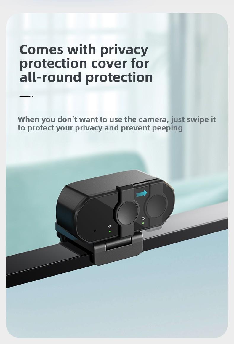 4K HD Webcam for PC Desktop Laptop with Microphone, USB External Camera for Online Class, Video Conference, Live Streaming, Built-in Mic, Plug and Play