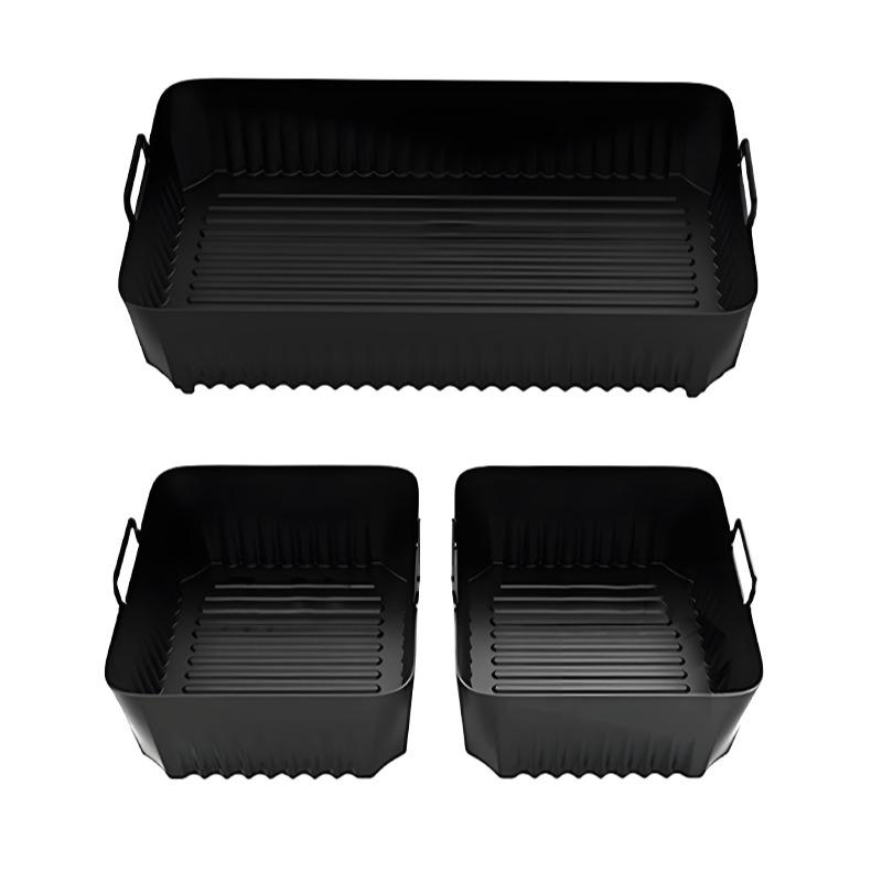 Silicone Air Fryer Liners for Ninja Sp101 Sp151, 3 Pcs Oven Liners, Air Fryer Accessories, Compatible with Sp351 Sp201 Sp301 Sp0101