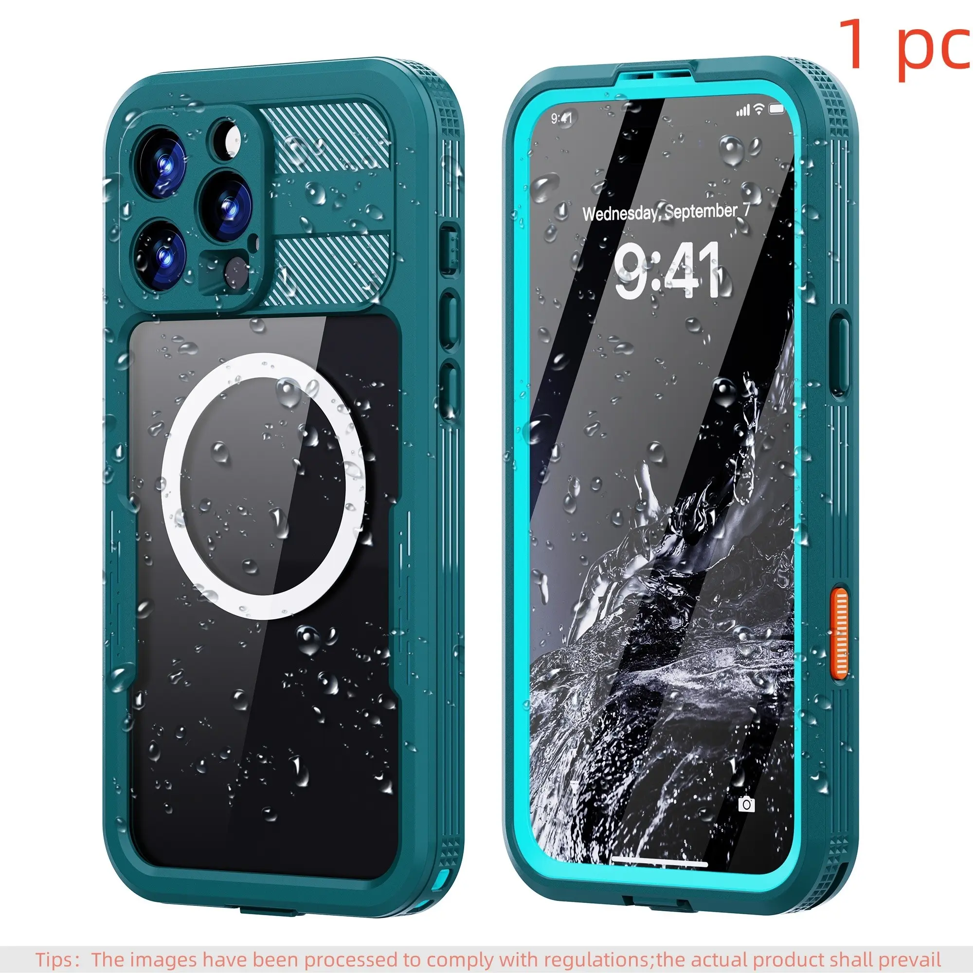 Waterproof Phone Case for iPhone 16 Pro Max Plus, Magnetic Shockproof Rugged Cover, With Screen Protector, Camera Protection, Dust-Proof
