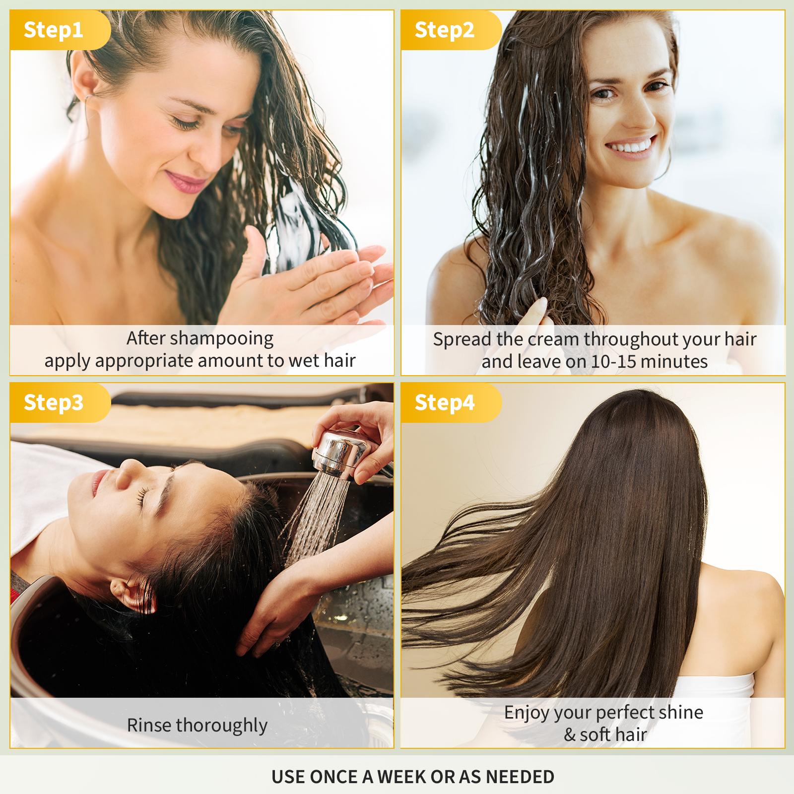 MEIDU Keratin Hair Mask,Collagen Hair Treatment,Ginseng Nourishing Repair,Coconut Oil Deep Conditioning,Smooth Moisturizer Hydrating