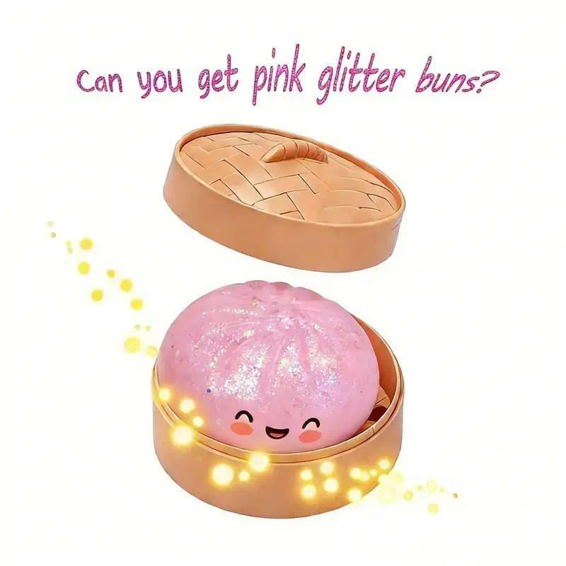 Cute Big Bun Decompression Toy, Relieves Anxiety, Soft Tpr Material, Unboxing Surprise, Holiday Gift, Office Desktop Accessory, Squishy, Squishies Fidgets