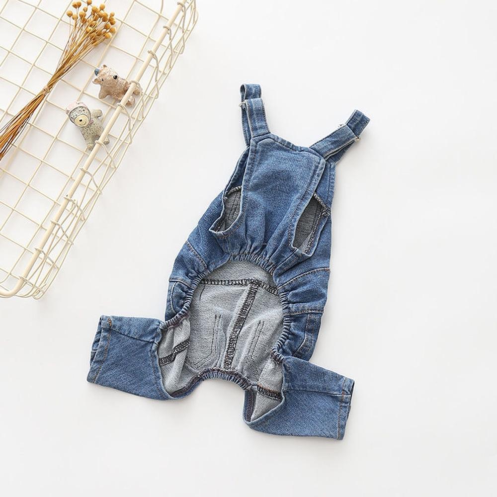 New Summer Pet Clothes, Washed Denim Vest for Dogs, Comfortable Elastic Pet Pants, Small Dog Apparel, Stylish and Practical
