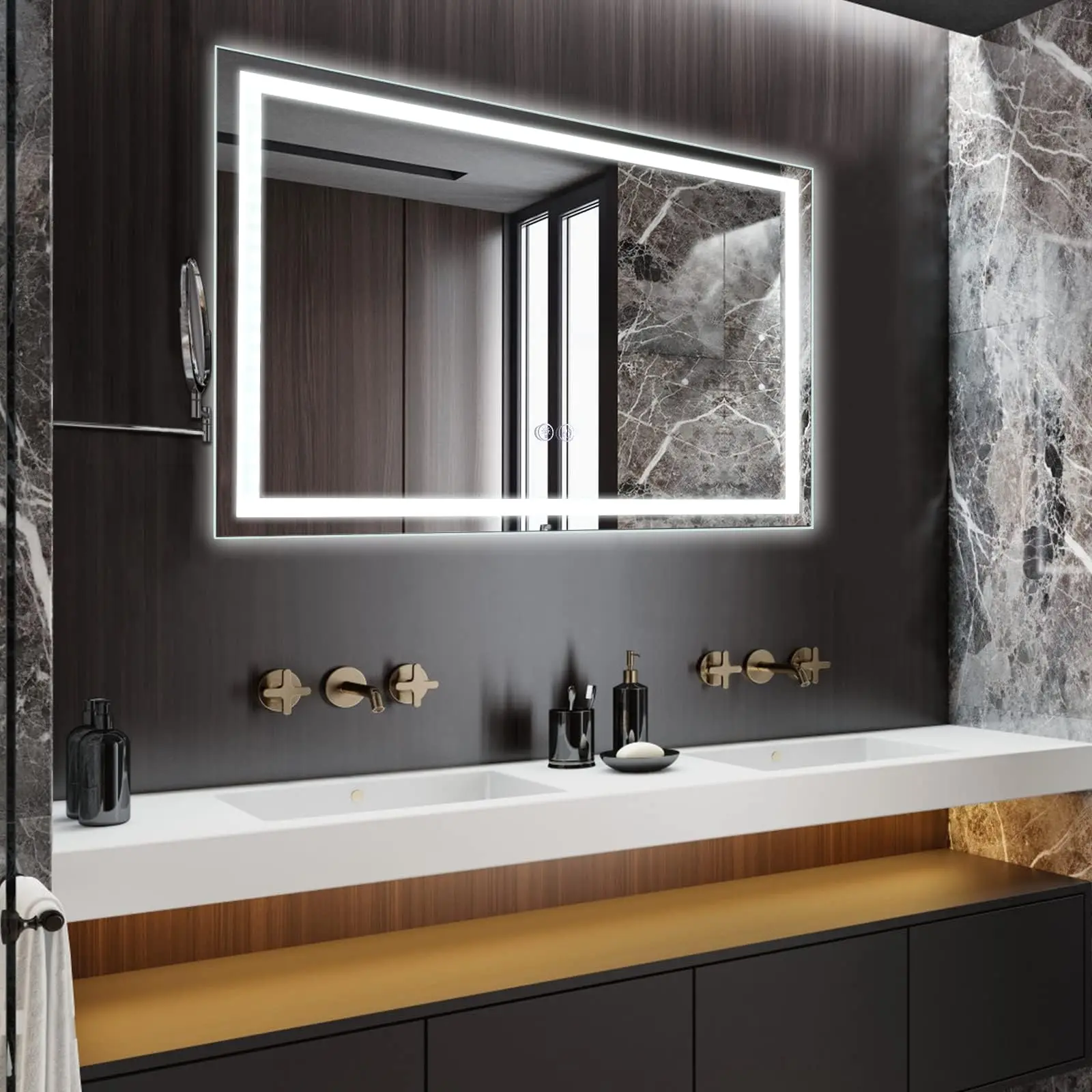 GARVEE Floating Bathroom Vanity with Sink, Wall-Mounted Ceramic Basin