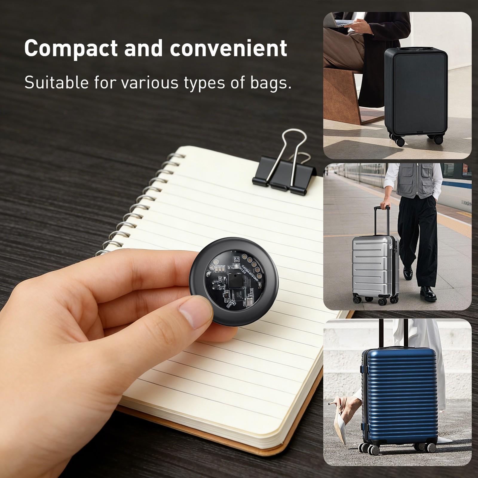 1/2/4pcs Transparent Vehicle Tracker with Magnetic Case, No Monthly Fee, Global Tracking, Supports Apple Find My, Fits Cars Bikes Motorcycles Pets Luggage