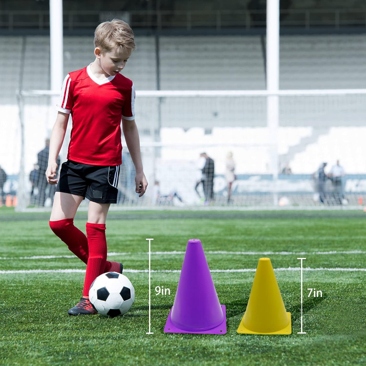Soccer Cones Set, 84Pcs 9" Cones Sports + Disc Cones, Cones for Sports with Carry Bag, Training Cones, Soccer Cones for Training, Plastic Soccer Cones for Drills