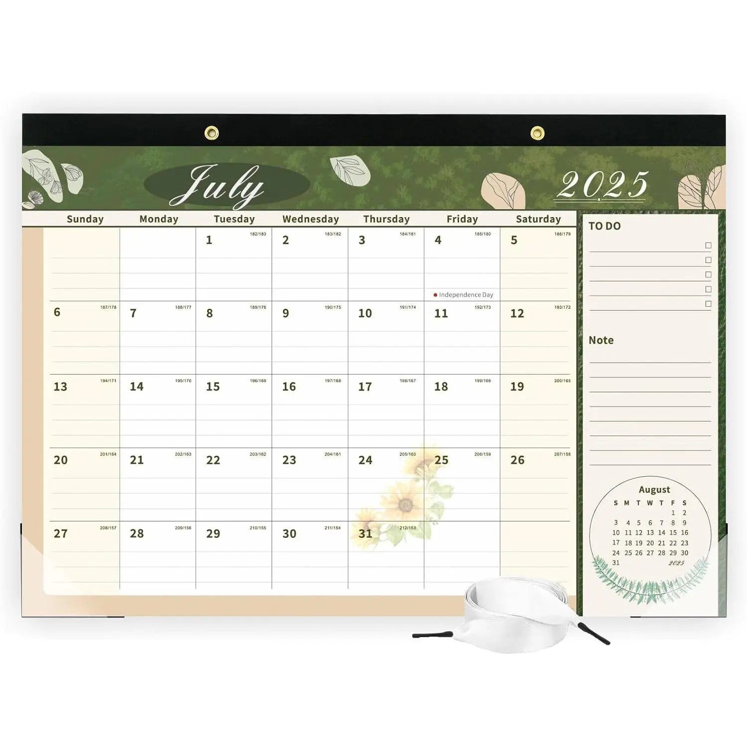 Desk Calendar 2026 with Clear  Cover 17 x 12 inch 18 Months Wall Calendar Runs from Jul. 2025 to Dec. 2026 School Year Calendar for Monthly Planner Schedule Organization, Scenery