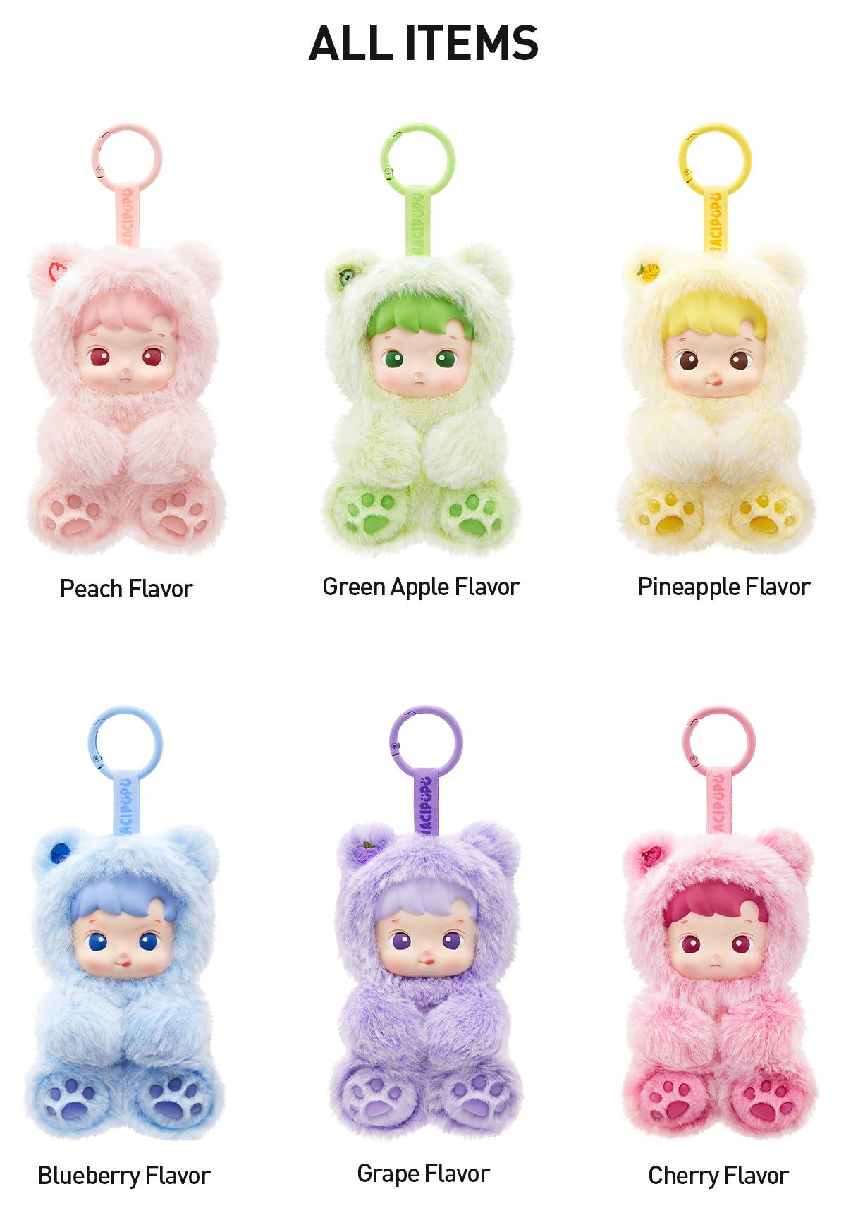POP MART HACIPUPU Gummy Bear Series-Vinyl Plush Pendant Blind Box POP MART HACIPUPU Gummy Bear Series-Vinyl Plush Pendant Blind Box