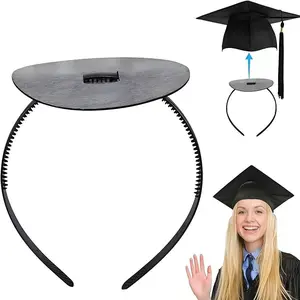 Graduation Cap Headband, Commencement Headbands, 2pcs Graduation Cap Band with Adhesive Strip, Cap Insert for Graduation Gift, Party Accessories