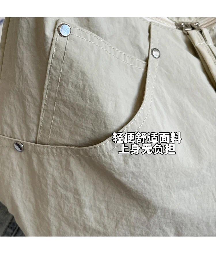 Zipper Solid Nylon Women's Handbags 2026 High Quality Sewing Thread Bags for Women Casual Interior Compartment Crossbody Bags