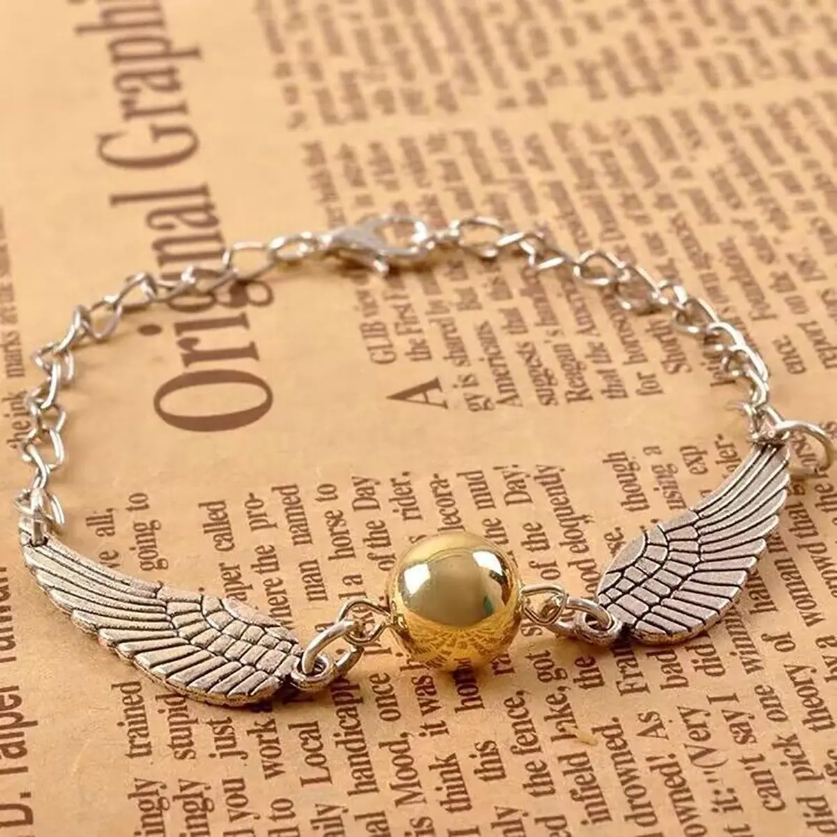 Harri Golden Snitch Bracelet Potter Multi Wings Snitchs Owl Hedwig Layer Handmade Bracelet for Fans Gifts