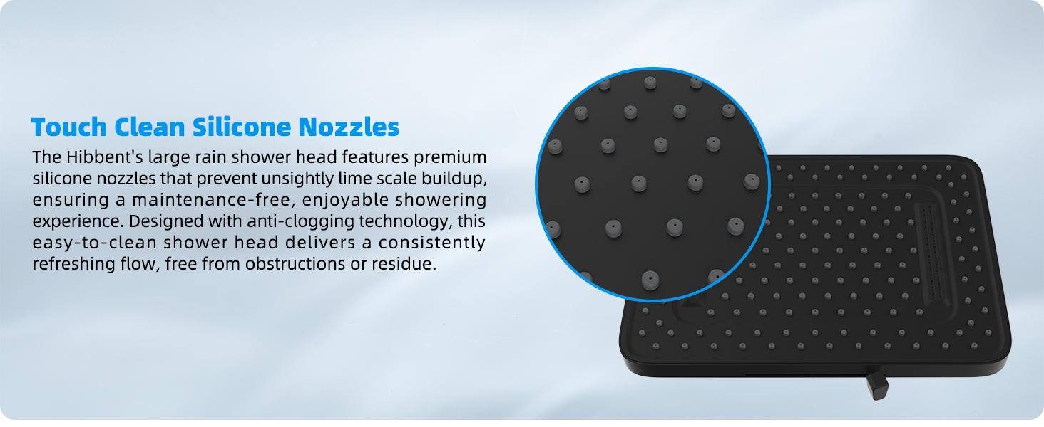 Hibbent Upgraded 5-spray 13'' Dual Filtered Rainfall Shower Head Combo, High Pressure 10-setting Handheld Shower Head with 12'' Adjustable Extension Arm, 20 Stage Shower Filter, 71'' Hose, Matte Black