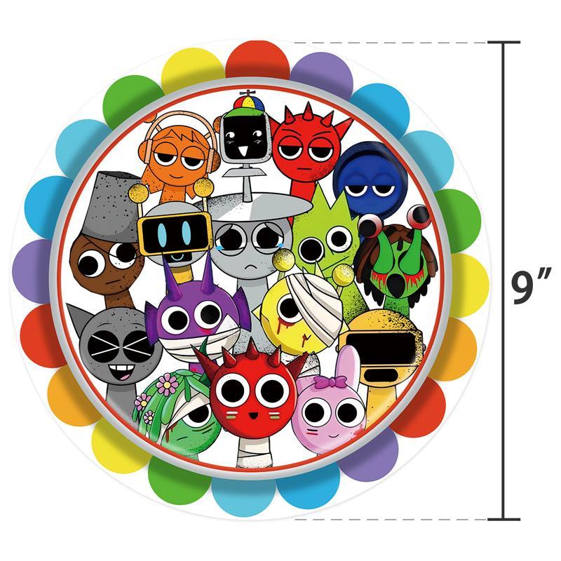 Sprunki Birthday Party Decorations Incredibox Set Game Tableware Tablecloth Plate Cup Balloon Cake Topper for Boys Girl Supplies Sprunki Birthday Party Decorations Incredibox Set Game Tableware Tablecloth Plate Cup Balloon Cake Topper for Boys Girl Supplies