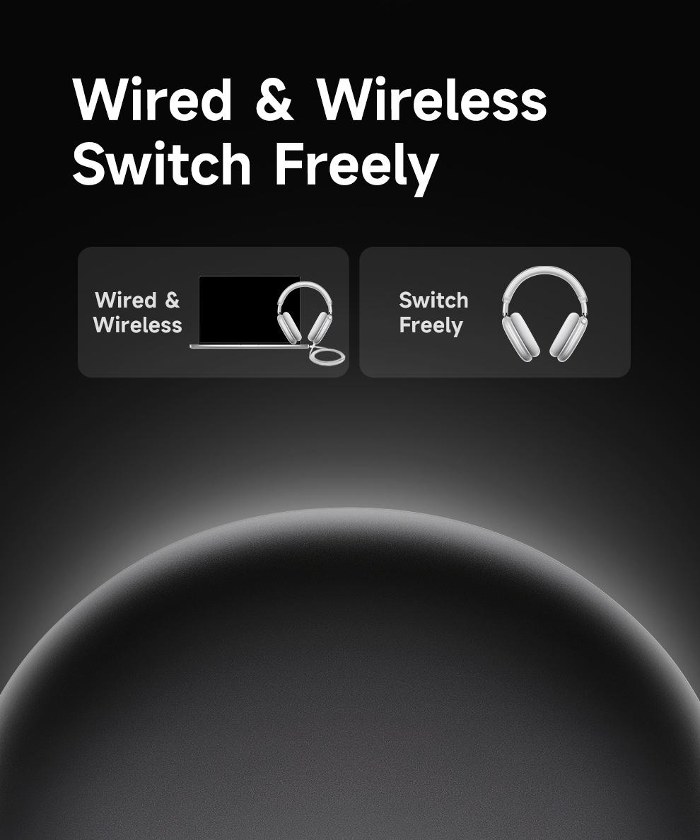 Picun F8 Pro Active Noise Canceling Wireless Headphones - 52dB ANC、 5 Smart ENC Mics、 Detachable Fabric Ear Cups、 iPhone/Android Compatible, Bluetooth 5.4、120Hr Standby、Seamless Dual-Device Pairing、Perfect Christmas Gift