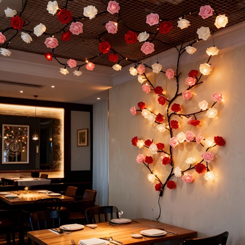 144LED Romantic Rose Branch String Lights USB Powered with 8 Lighting Modes, Warm Rose Vine DIY Decor Lamp for Bedroom Window Wedding Valentine Party, Perfect Mother's Day Gift for Mom Wife Girlfriend, Decorative Led Light