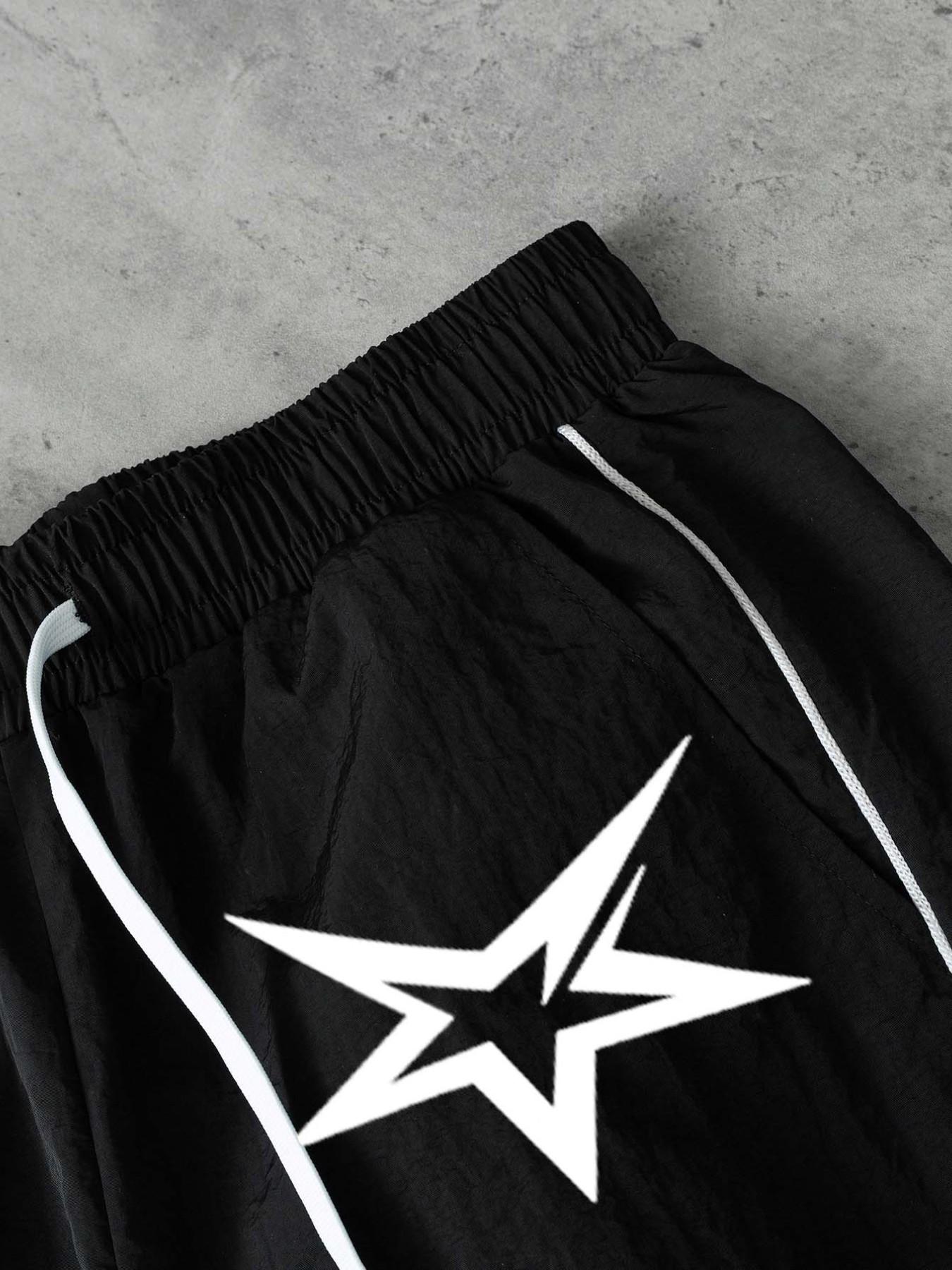 Star Print Casual Set — Model Wearing