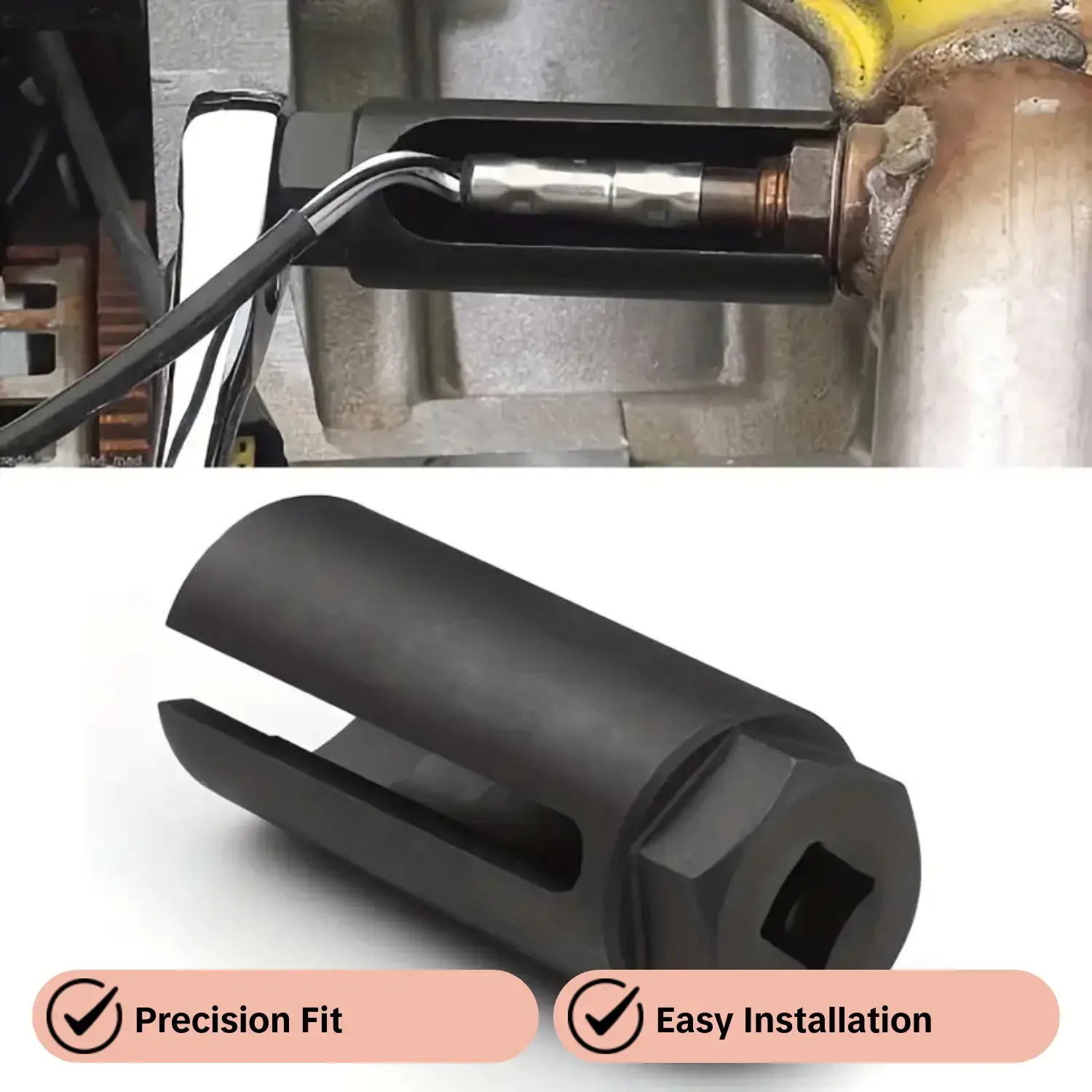 1PCS Oxygen Sensor Sleeve Oxygen Sensing Sleeve Oxygen Sensor Disassembly Tool Black Narrow Mouth Car Repair Tools, Automotive Vehicle Tools