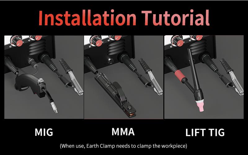 FUTELO MIG-145 145A 110V Flux Core MIG Welder Machine, Gasless MIG/Stick/Lift TIG 3-in-1 Welding Machine Portable Synergic Control IGBT Inverter