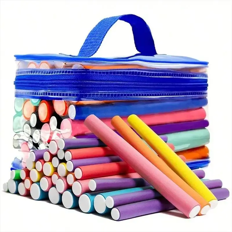 Heatless Flexible Hair Rollers Curlers 42-pack 7" Soft Foam Flexi Twist Curling Rods for Short Long Hair