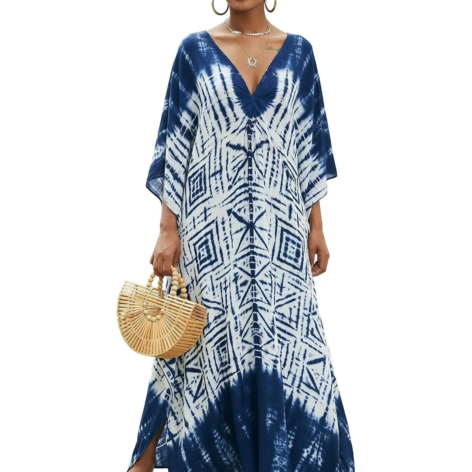 Women's Muumuu Kaftan Dress - Lightweight Breathable Swimwear Cover Up for Beach Resort & Home LoungingGift