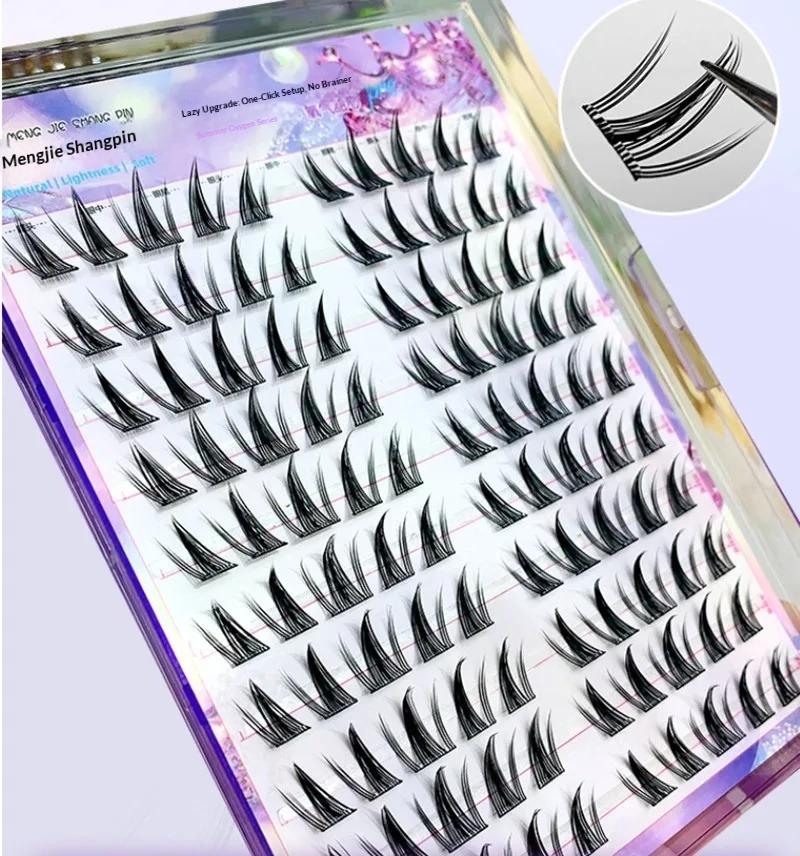 Self-adhesive Glue-free False Eyelashes Winged Fluffy Natural Thick Manga Eyes Reusable Enlarged Eyes Lashes Easy Apply 10-13mm