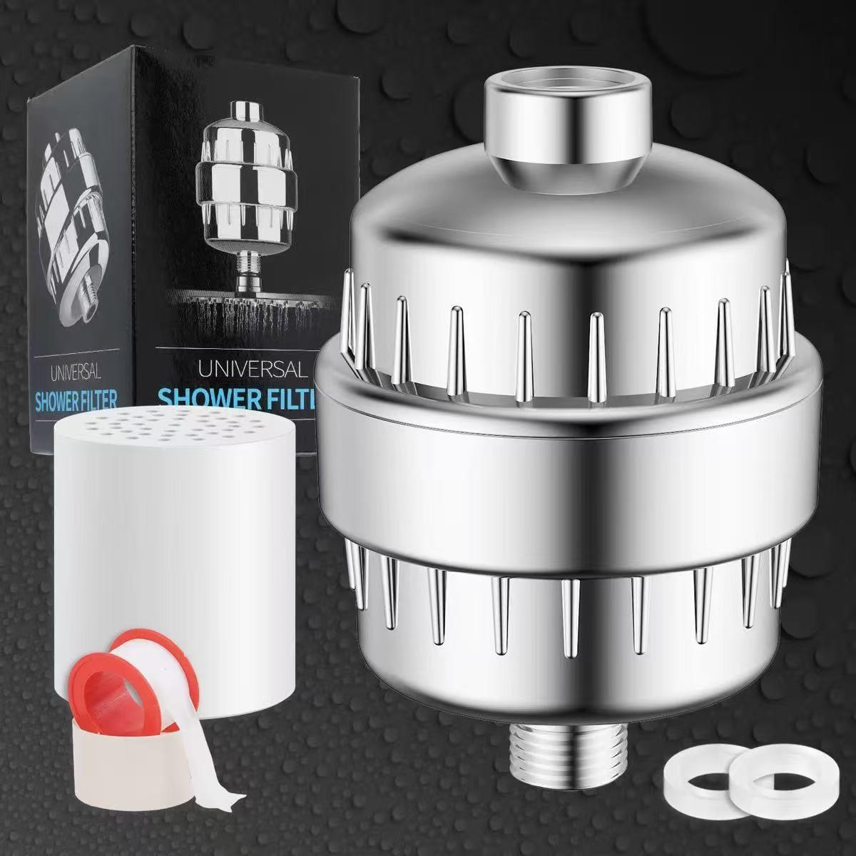 Home Bathroom Shower Head Filter Water Purifier, Improves Water Quality for Bathing, Home Filter Core, Pre-Installation Shower Filter, Showerhead Filter