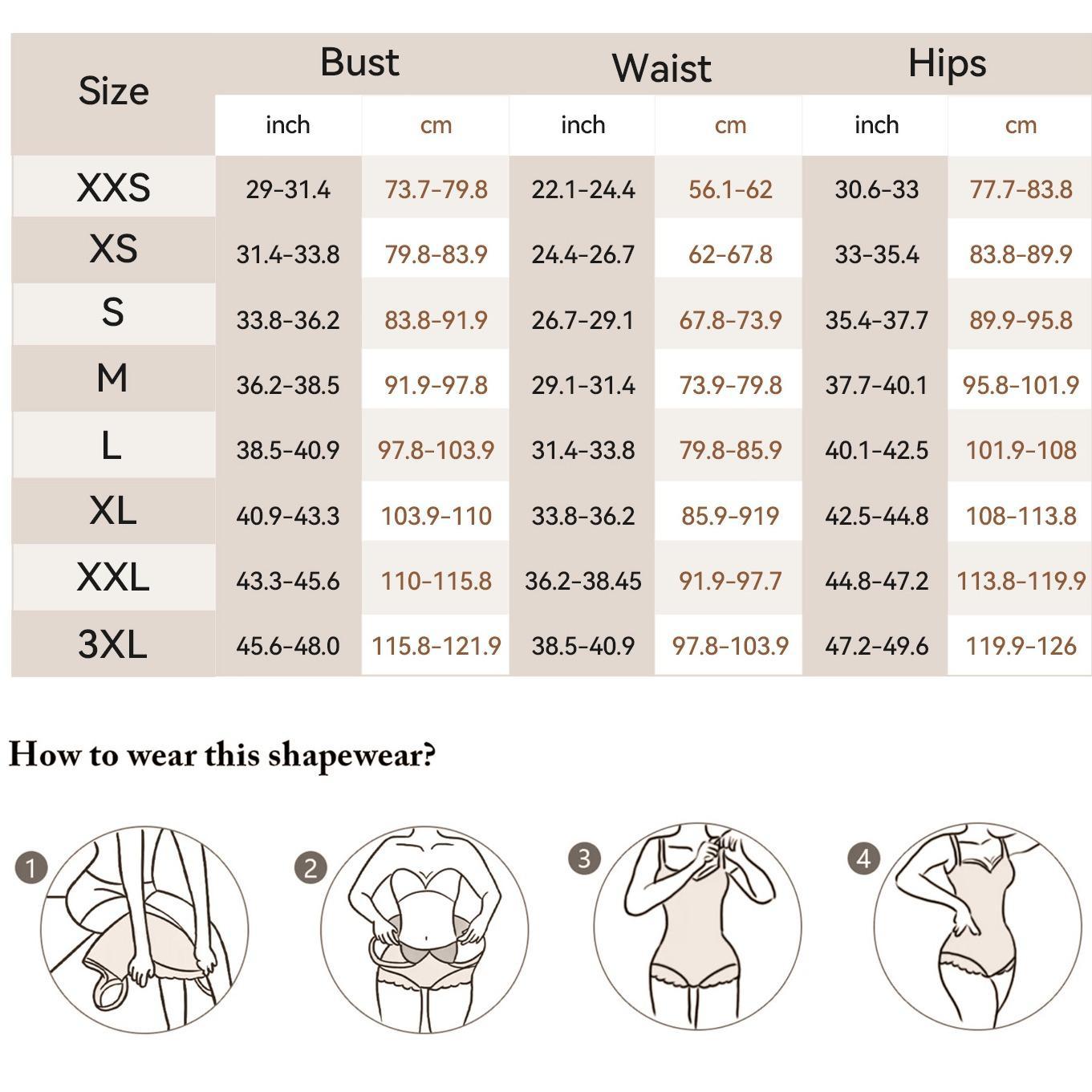 M MYODRESS Tummy Control Shapewear Zipper Crotch Shaping Bodysuit High-Back Corset  Faja Garment For Women