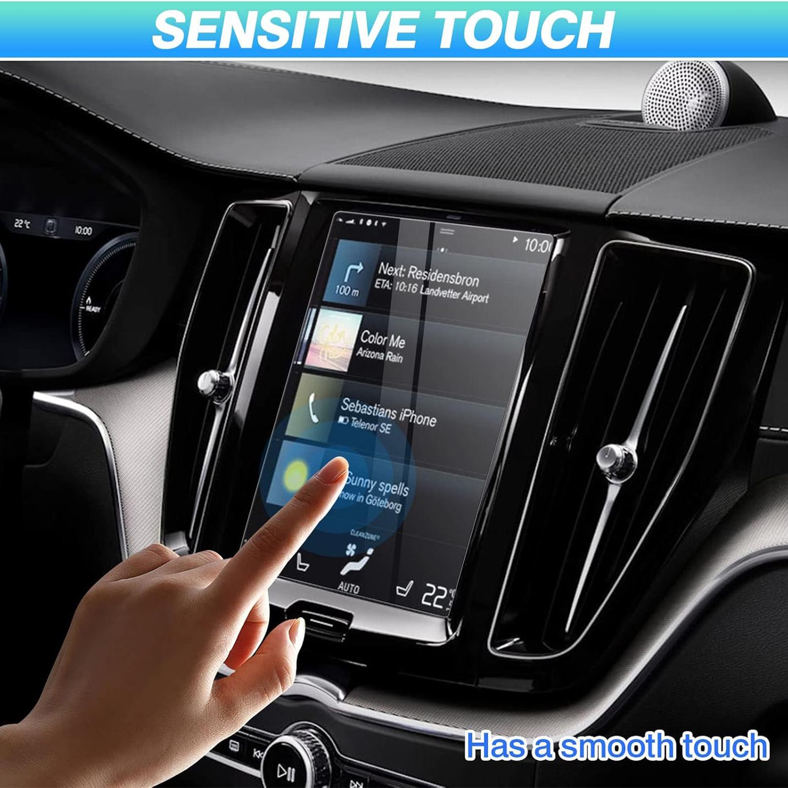 Canvcle 8.7-Inch Screen Protector for 2016-2025 Volvo V90 XC90 S90 XC60 V60 S60 XC40 9H Tempered Glass Navigation Touchscreen Film Easy Install Smooth Touch Protection