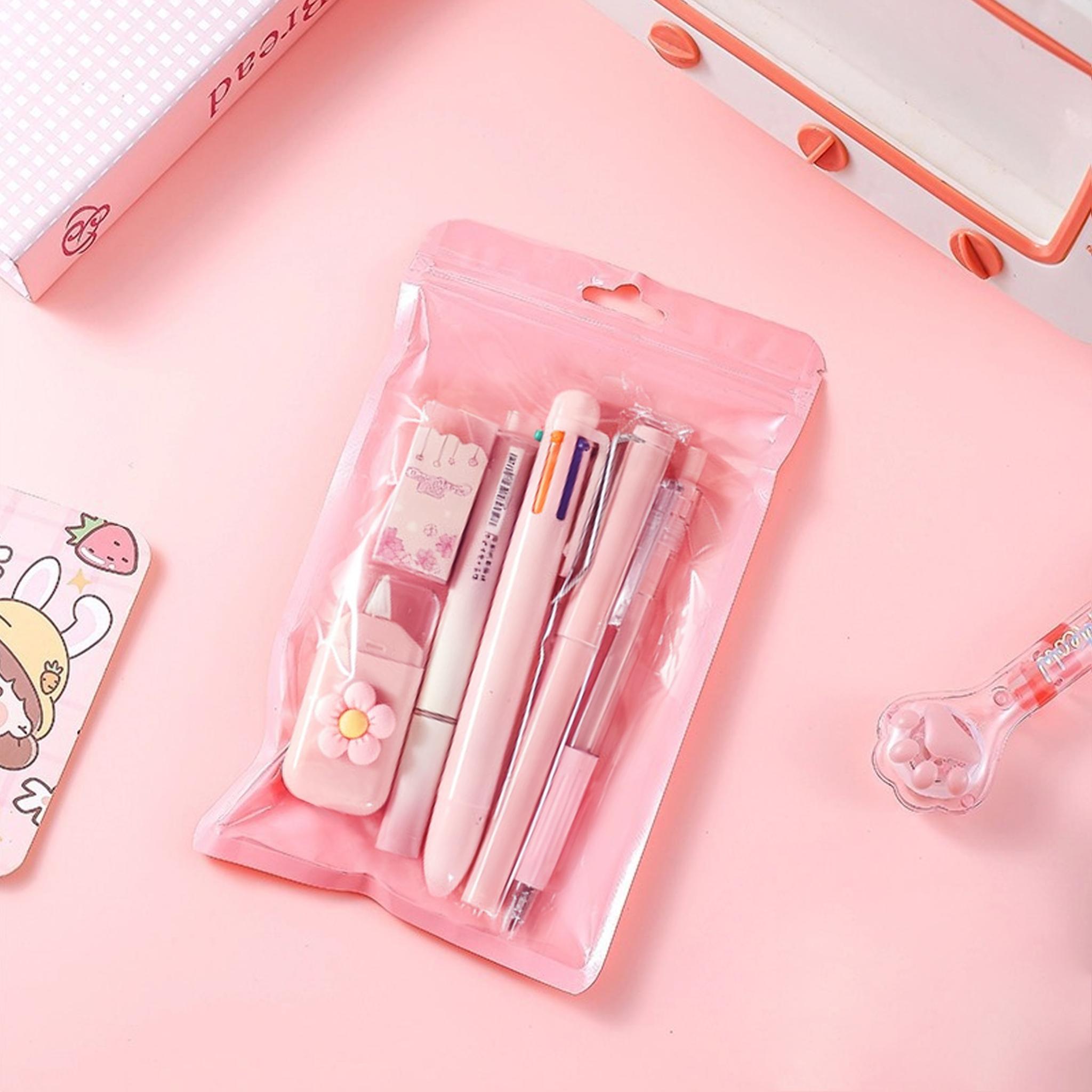 6/12/18 Pcs Stationery Set, Includes Neutral Pens, Erasers, Six-Color Ballpoint Pens, Multifunctional Writing Tools, Ballpen Set, Perfect Office & Study Supplies for Christmas gift