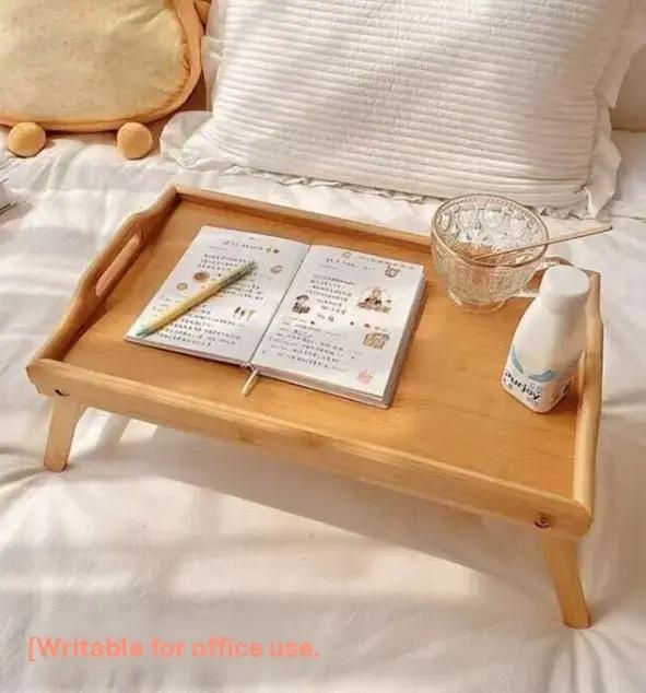 Portable Bedside Table, Folding Tray Table, Foldable Design for Easy Storage & Use, Ideal for Reading/drinking/cosmetic Application