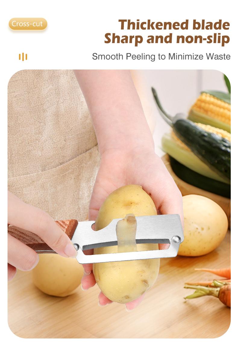 Premium Vegetable & Fruit Peeler – Wooden Handle, Stainless Steel Blade, Built-in Bottle Opener, Ideal for Apples, Potatoes, Pumpkins, Papayas & Zucchinis Premium Vegetable & Fruit Peeler – Wooden Handle, Stainless Steel Blade, Built-in Bottle Opener, Ideal for Apples, Potatoes, Pumpkins, Papayas & Zucchinis