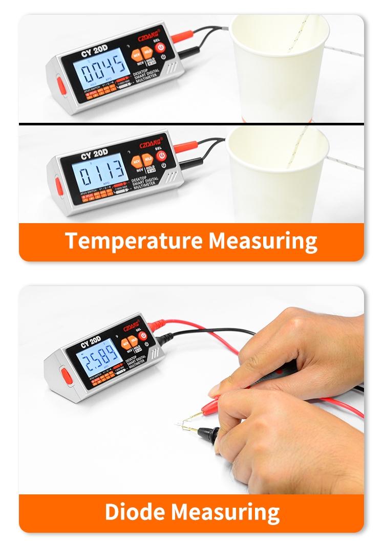Desktop Digital Multimeter, Voice Function, Electrician Multi Tester, Backlit Bright Screen, Essential Tool for Electrical Work
