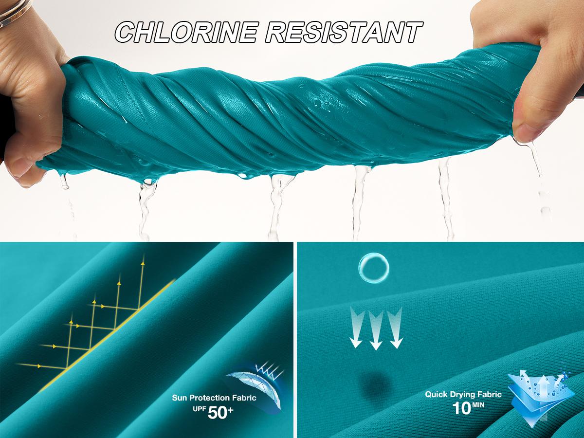 G Gradual Women's Swim Board Shorts with Pockets 9" Long High Waisted Knee Length Stretchy Trunk Beach Swimming Shorts for Women with Liner Summer Swim Bottoms