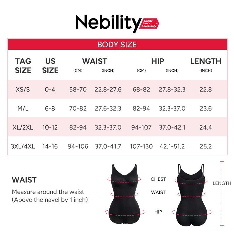Nebility Women's Basic Comfortable V Neck Sleeveless Camisole Bodysuits Tops Minimalist Womenswear for All Season Bust Bodysuit High Compression Shapewear Shapewear Lady Body Sculpting Compression
