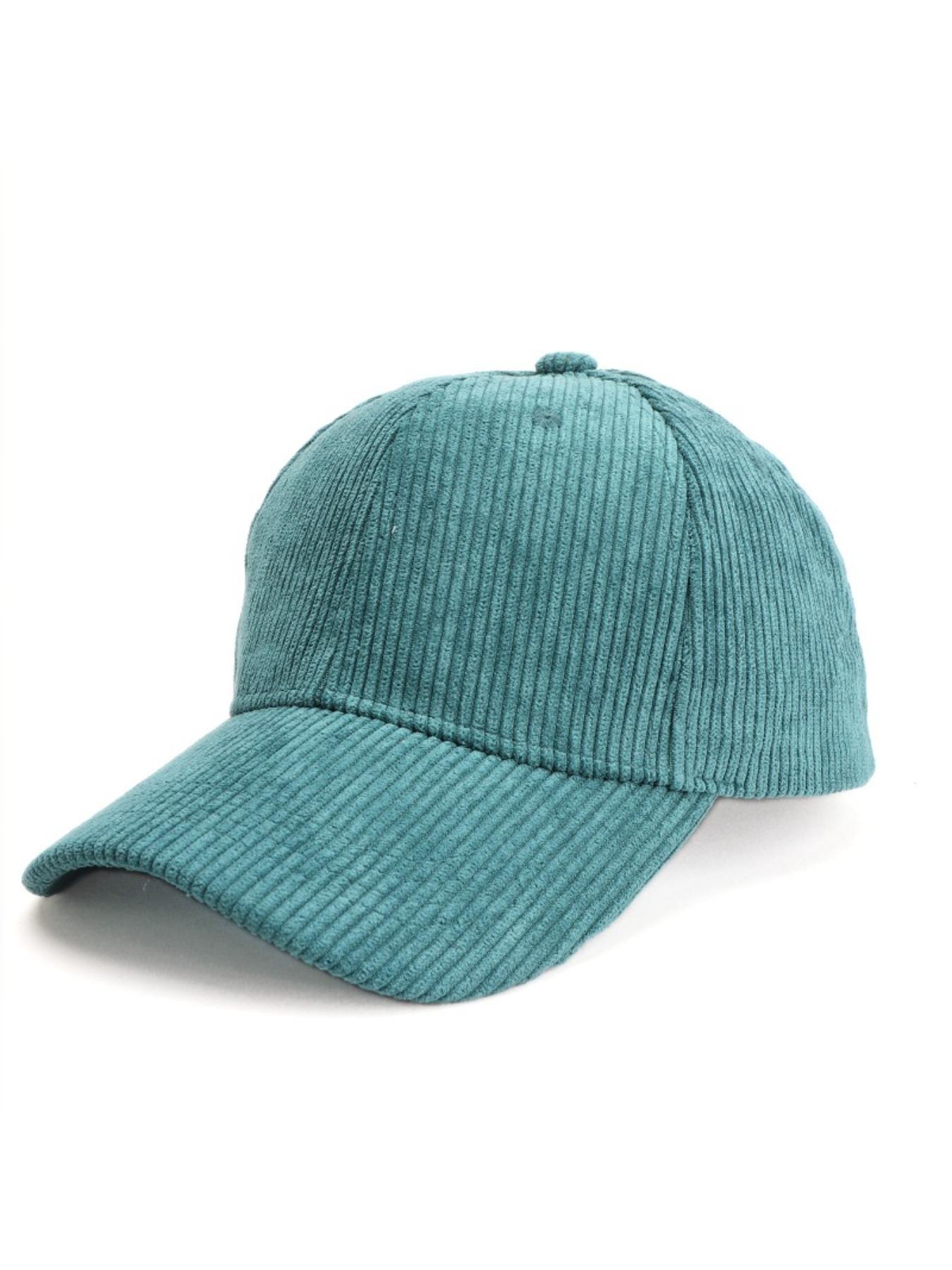 Unisex Solid Corduroy Baseball Cap Korean Style Curved Brim Duckbill Hat Warm Autumn Winter Daily Hat