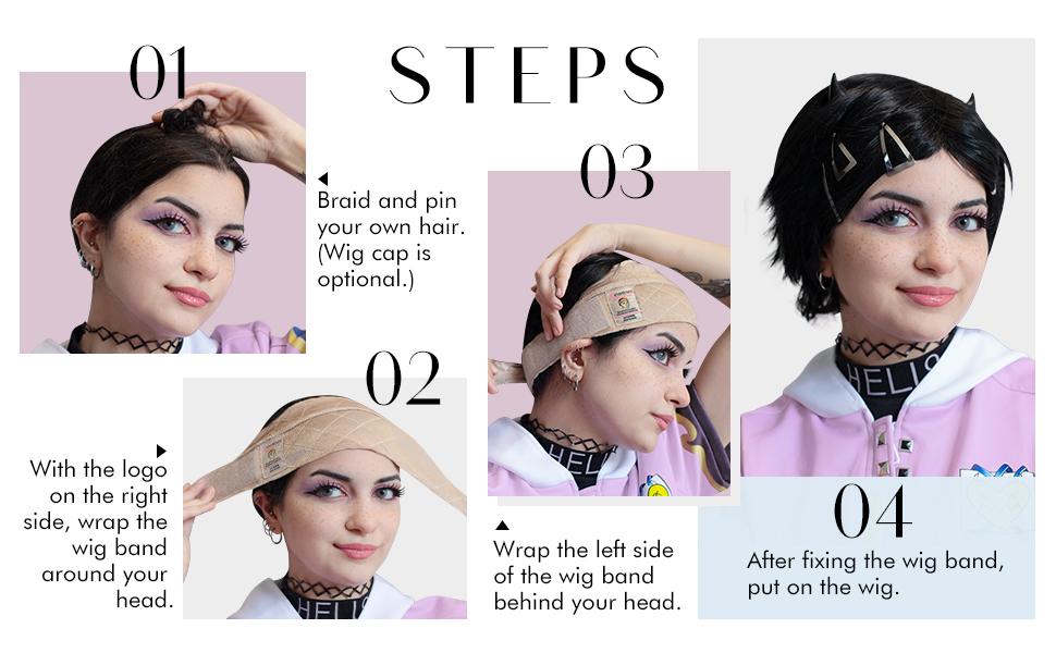 Dreamlover Wig Grip Band for Lace Front Wigs, Adjustable Elastic Wig Grip Headband Wig Band for Women