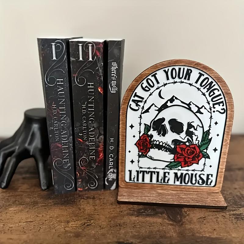 Edith Wood Shelf Sign, Creative Gift for Book Lovers, Unique Decor for Collectors, Perfect Room Decoration, Art Lover's Present