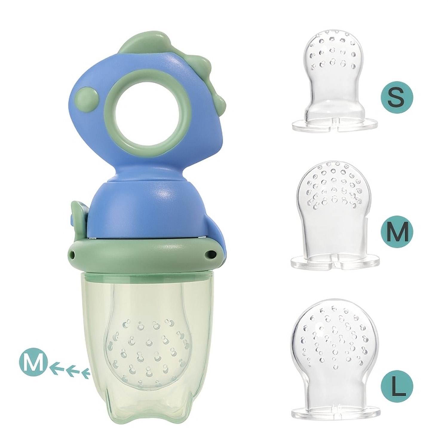 Dinosaur Theme Silicone Baby Juice Feeder, Rotating Push Type, Food Grade Material, Suitable for Toddlers, Leak-Proof Fruit & Meal Dispenser