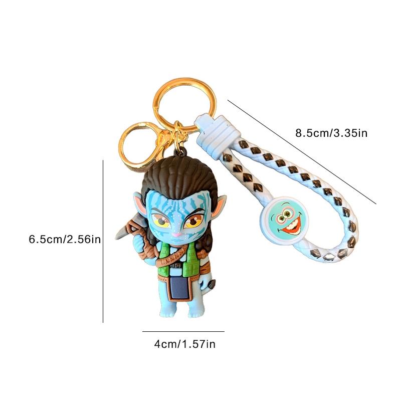 Avatar Keychain Accessories: Fun, Creative, Adorable Car Key Fob Pendant Decorations, 3D Key Ring, Ideal Gift for Family, Friends, Lovers, Perfect for Holidays, Parties, and Other Occasions, Keychain Series Figures