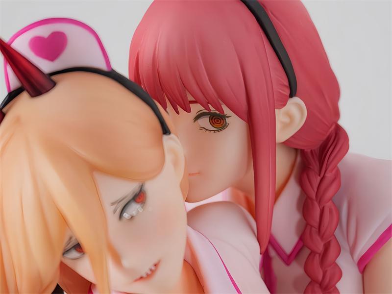 13cm Nurse Power & Makima Anime Action Figure Model, Collectible Figurine, Desktop Decor Figures, Figurines for Collectors, Toy Statue for Desktop Decoration