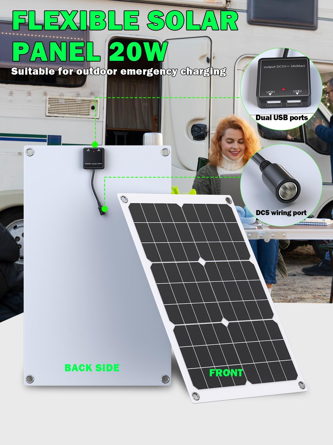 20w Solar Power Generation System Kit with 100a Controller, 110v/220v Inverter for Complete Off-Grid Living