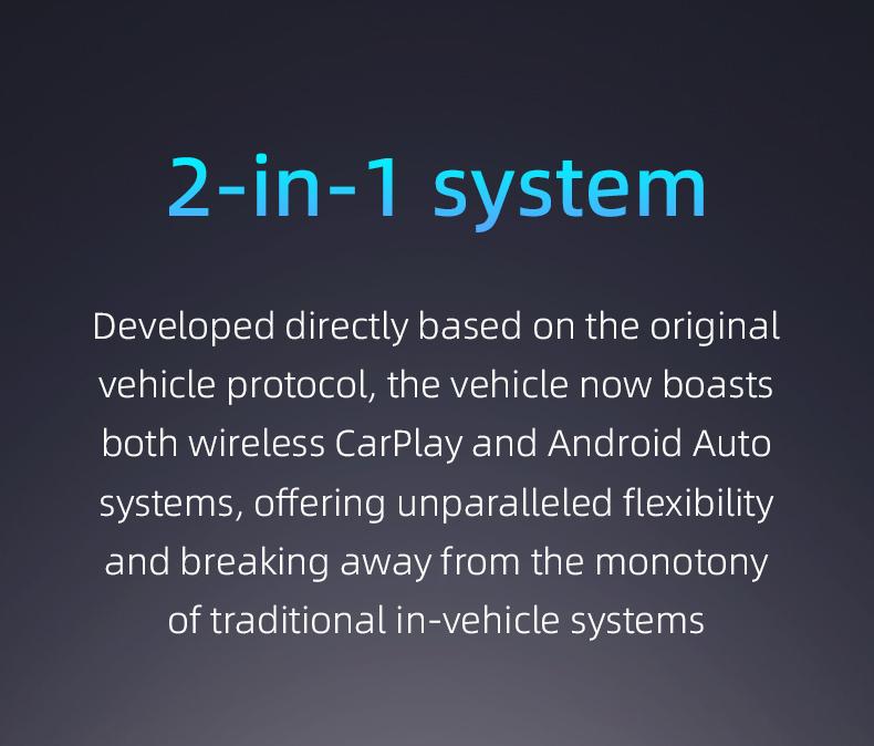 Wireless Carplay & Android Auto Adapter, Wireless Carplay Dongle, Upgrade Wired Functions to Wireless, Compatible with iPhone & Android Phones, Mini Design, No Delay